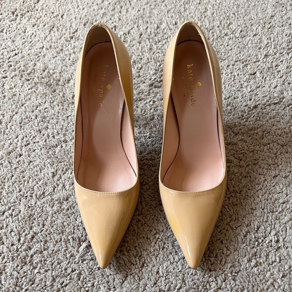 Kate Spade Licorice Nude Patent Pumps